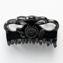 画像をギャラリービューアに読み込む, ヘアクリップ ガーデン ボヘミアングラス フラワー ブラック S 150995