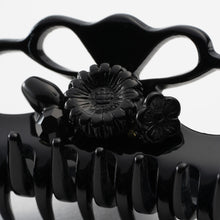 画像をギャラリービューアに読み込む, ヘアクリップ ガーデン ボヘミアングラス フラワー ブラック S 150995