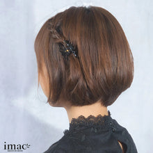 画像をギャラリービューアに読み込む, ヘアクリップ ガーデン ボヘミアングラス フラワー ブラック S 150995