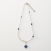 画像をギャラリービューアに読み込む, ネックレス ラピスラズリ 天然石 フラワー ペンダント 2WAY 151040