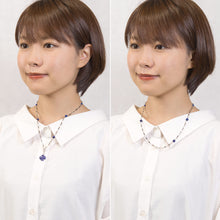 画像をギャラリービューアに読み込む, ネックレス ラピスラズリ 天然石 フラワー ペンダント 2WAY 151040