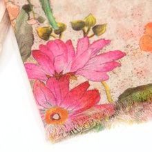 画像をギャラリービューアに読み込む, スカーフ コットン リネン レーヨン ベージュ ピンク イエロー 水仙 151041