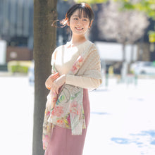 画像をギャラリービューアに読み込む, スカーフ コットン リネン レーヨン ベージュ ピンク イエロー 水仙 151041