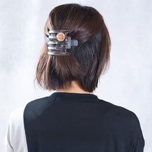 画像をギャラリービューアに読み込む, ヘアクリップ ボヘミアングラス ラインストーン パール レッド グレー 151061