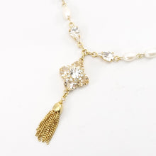 画像をギャラリービューアに読み込む, 【AKB48柏木由紀さん着用】ネックレス ラインストーン パール クリアカラー ホワイト 153011