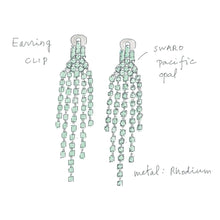 Load image into Gallery viewer, イヤリング ラインストーン パステルグリーン 129149