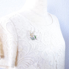 画像をギャラリービューアに読み込む, ブローチ ラインストーン ミモザ イエロー 140094 メール便