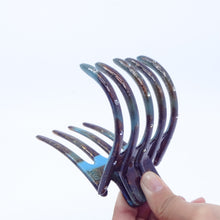 画像をギャラリービューアに読み込む, ヘアクリップ スターリリー ラインストーン ブラウン ブルー 134226