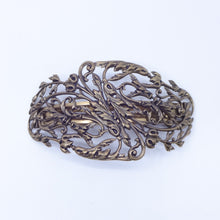 画像をギャラリービューアに読み込む, ヘアバレッタ レースメタル ブロンズ 葉 142650