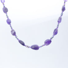 画像をギャラリービューアに読み込む, 淡水パールとアメシストのネックレス