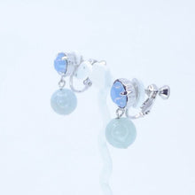 Load image into Gallery viewer, イヤリング アクアマリン 天然石 ラインストーン ブルー 149665