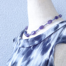 画像をギャラリービューアに読み込む, ネックレス アメシスト 淡水パール パープル ショート 150534