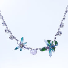 画像をギャラリービューアに読み込む, ネックレス ラインストーン ボヘミアングラス ブルー グリーン クリアカラー とんぼ 132393