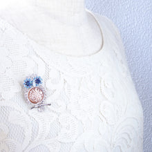 画像をギャラリービューアに読み込む, ふくろうモチーフのブローチ