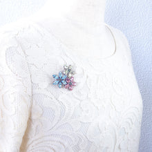 画像をギャラリービューアに読み込む, ブローチ ラインストーン フラワー パステルカラー 150997 メール便