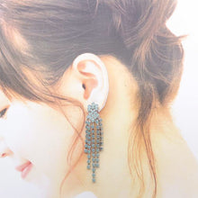 Load image into Gallery viewer, ネックレス&イヤリングセット ラインストーン パステルグリーン 129148 129149