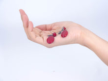Load image into Gallery viewer, イヤリング ボヘミアングラス レッド ハンギング 150756