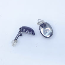 Load image into Gallery viewer, イヤリング ブラックアゲート 天然石 ブラック オーバル 142817