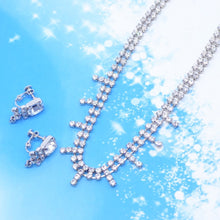 Load image into Gallery viewer, ネックレス&イヤリングセット ラインストーン クリアカラー 150576 144058