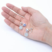 Load image into Gallery viewer, イヤリング アクアマリン 天然石 ラインストーン ブルー 149665