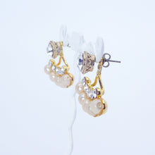 画像をギャラリービューアに読み込む, 【Wakanaさん着用】ピアス 2WAY ラインストーン パール クリアカラー ホワイト 146083