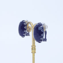 Load image into Gallery viewer, イヤリング ブラックアゲート 天然石 ブラック オーバル 142817