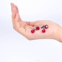 Load image into Gallery viewer, イヤリング ボヘミアングラス レッド ハンギング 145986