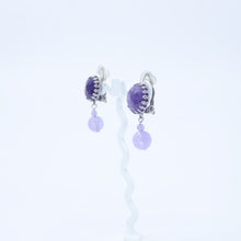 画像をギャラリービューアに読み込む, イヤリング アメシスト 天然石 パープル 薄紫 150856
