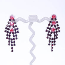 Load image into Gallery viewer, イヤリング ラインストーン レッド ロング 149441