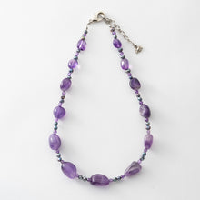 画像をギャラリービューアに読み込む, ネックレス アメシスト 淡水パール パープル ショート 150534