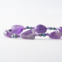 画像をギャラリービューアに読み込む, ネックレス アメシスト 淡水パール パープル ショート 150534