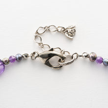 画像をギャラリービューアに読み込む, ネックレス アメシスト 淡水パール パープル ショート 150534