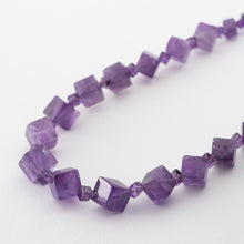 画像をギャラリービューアに読み込む, ネックレス アメシスト パープル キューブ ショート 150537