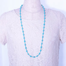 画像をギャラリービューアに読み込む, ネックレス ターコイズ 天然石 ファセット ラウンド ロング 150295