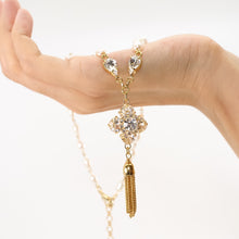 画像をギャラリービューアに読み込む, 【AKB48柏木由紀さん着用】ネックレス ラインストーン パール クリアカラー ホワイト 153011