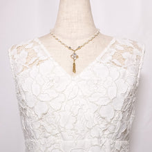 画像をギャラリービューアに読み込む, 【AKB48柏木由紀さん着用】ネックレス ラインストーン パール クリアカラー ホワイト 153011