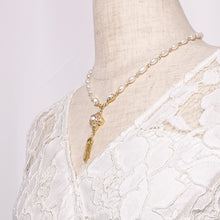 画像をギャラリービューアに読み込む, 【AKB48柏木由紀さん着用】ネックレス ラインストーン パール クリアカラー ホワイト 153011