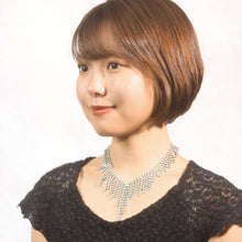 Load image into Gallery viewer, ネックレス ラインストーン パステルグリーン 129148