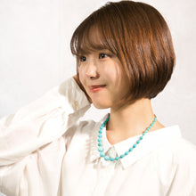 画像をギャラリービューアに読み込む, ネックレス ターコイズ 天然石 ラウンド ショート 147304