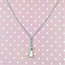 画像をギャラリービューアに読み込む, 【バチェラー・ジャパン出演者着用】ネックレス ラインストーン パール クリアカラー 123714