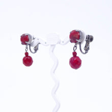 Load image into Gallery viewer, イヤリング ボヘミアングラス レッド ハンギング 145986