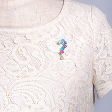 画像をギャラリービューアに読み込む, 7色のラインストーンを使ったブローチ