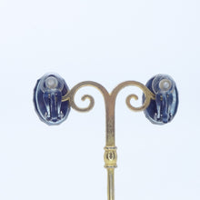 Load image into Gallery viewer, イヤリング ブラックアゲート 天然石 ブラック オーバル 142817