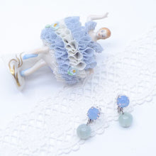 Load image into Gallery viewer, イヤリング アクアマリン 天然石 ラインストーン ブルー 149665