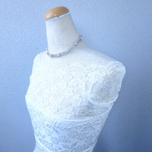 画像をギャラリービューアに読み込む, ネックレス&イヤリングセット ラインストーン パール クリアカラー ホワイト 149850 147849