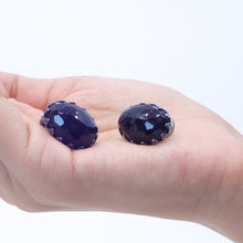 Load image into Gallery viewer, イヤリング ブラックアゲート 天然石 ブラック オーバル 142817