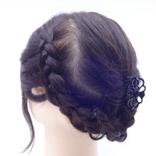画像をギャラリービューアに読み込む, ヘアクリップ ガーデン ボヘミアングラス フラワー ブラック S 150995