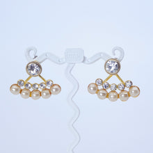 画像をギャラリービューアに読み込む, 【Wakanaさん着用】ピアス 2WAY ラインストーン パール クリアカラー ホワイト 146083