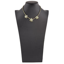 画像をギャラリービューアに読み込む, ネックレス ラインストーン イエロー グリーン フラワー 40cm 085553
