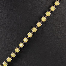 画像をギャラリービューアに読み込む, ネックレス ラインストーン イエロー グリーン フラワー 40cm 085553
